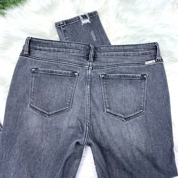 |•KANCAN•| Black Distressed Stretch Skinny Jeans Size 11/29 - Picture 4 of 9